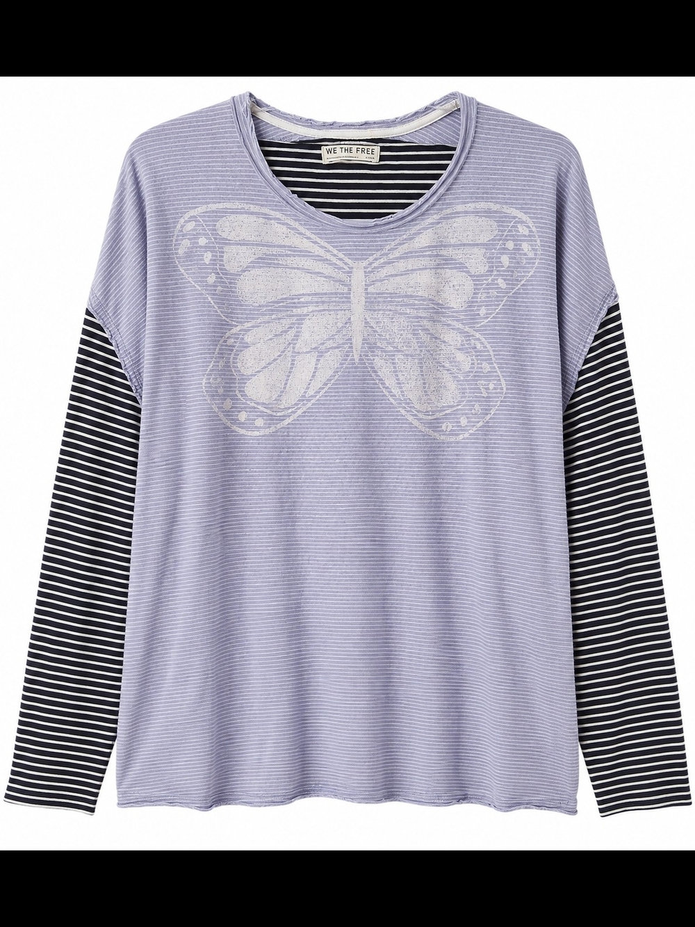 We The Free Free People Only One For You Butterfly Long Sleeve Tee XL